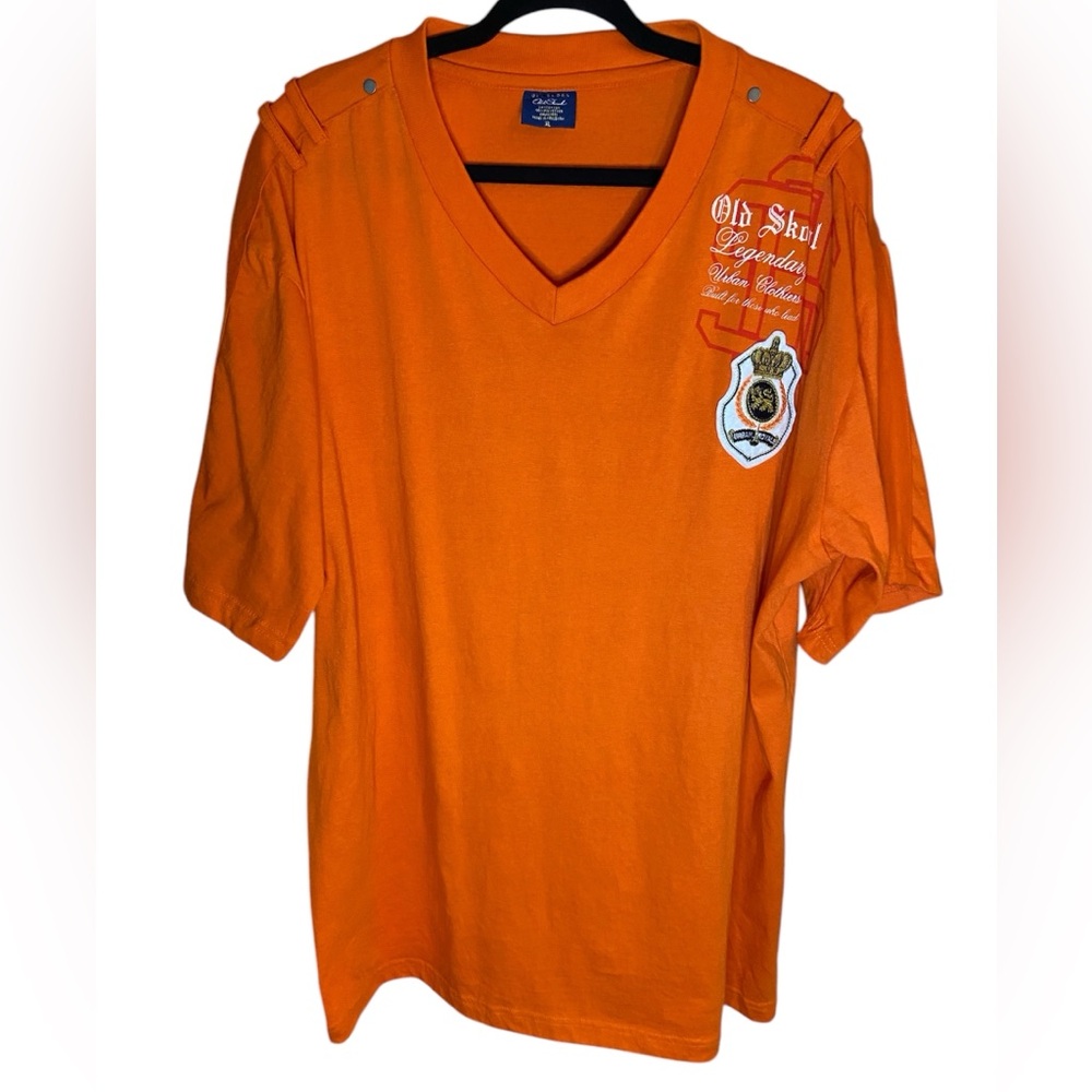 Old Skool men’s vintage vneck Tshirt, XL